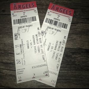Two 2018 Angels VS Texas Rangers - BOTH